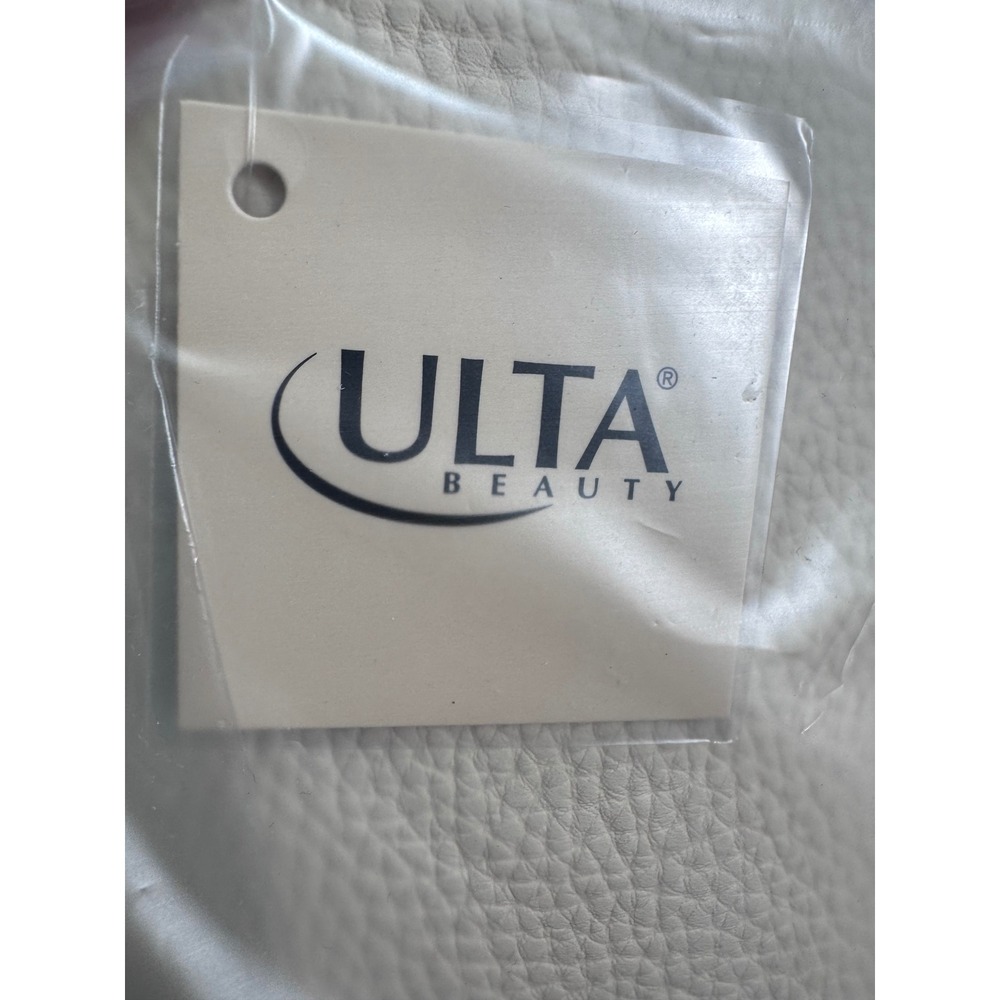 Ulta Beauty Cream Tote Bag Women's Braided Handle Textured Faux Leather - Picture 5 of 7